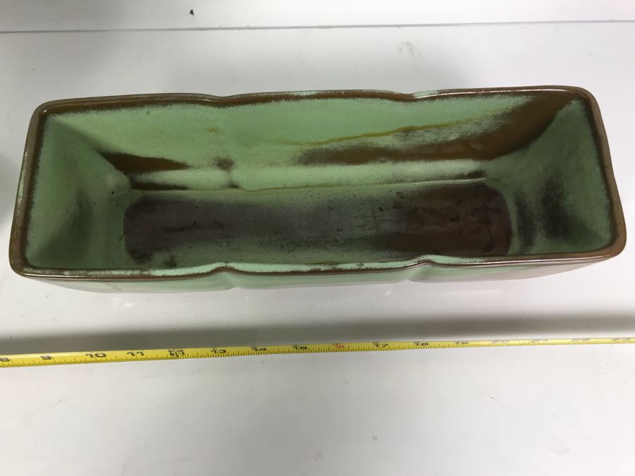 Pair Of Vintage Green Frankoma Pottery Pieces Pitcher [Photo 5]