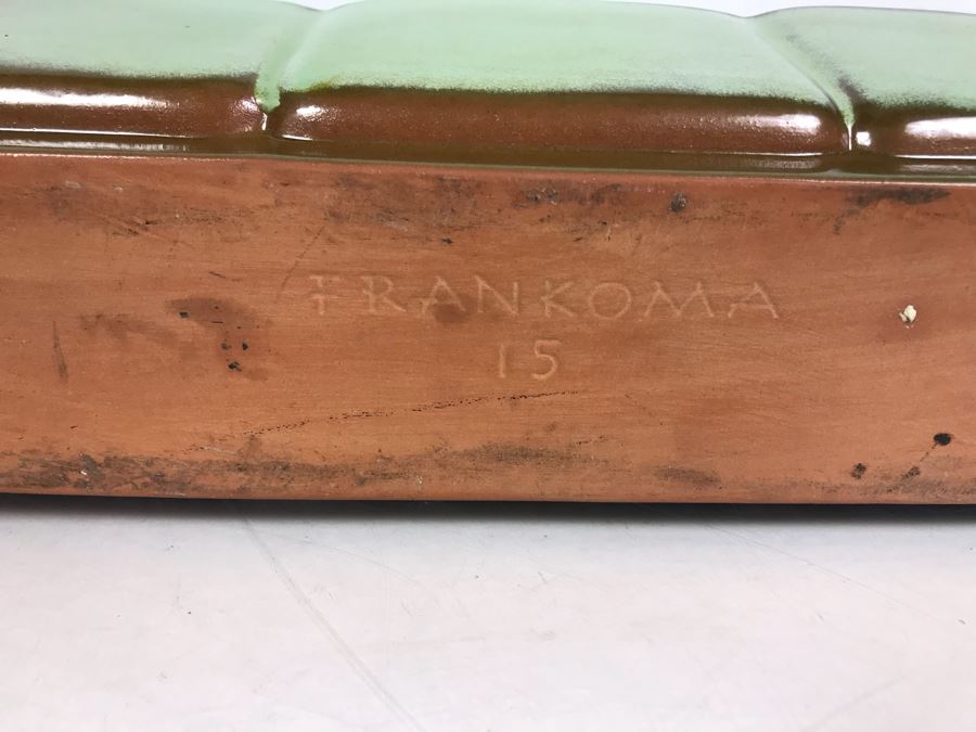 Pair Of Vintage Green Frankoma Pottery Pieces Pitcher [Photo 8]