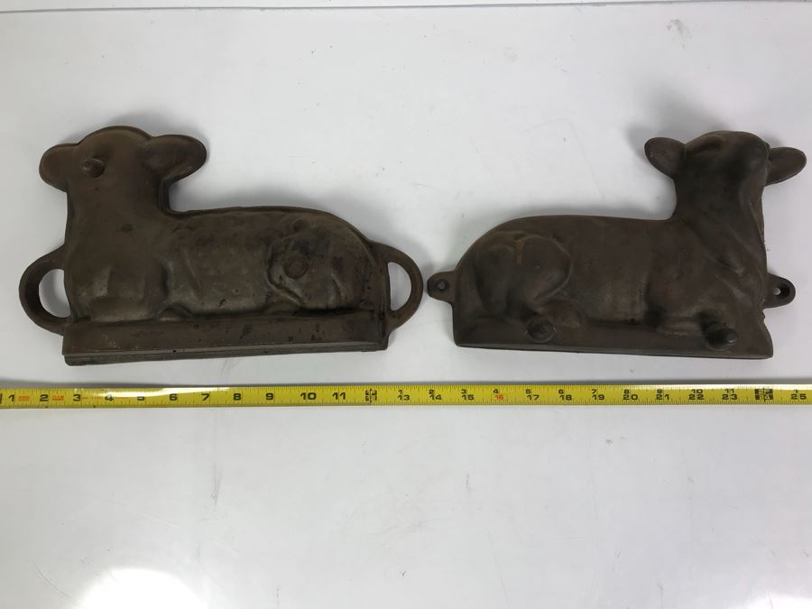 Large Vintage Cast Iron Mold Of Sheep [Photo 8]
