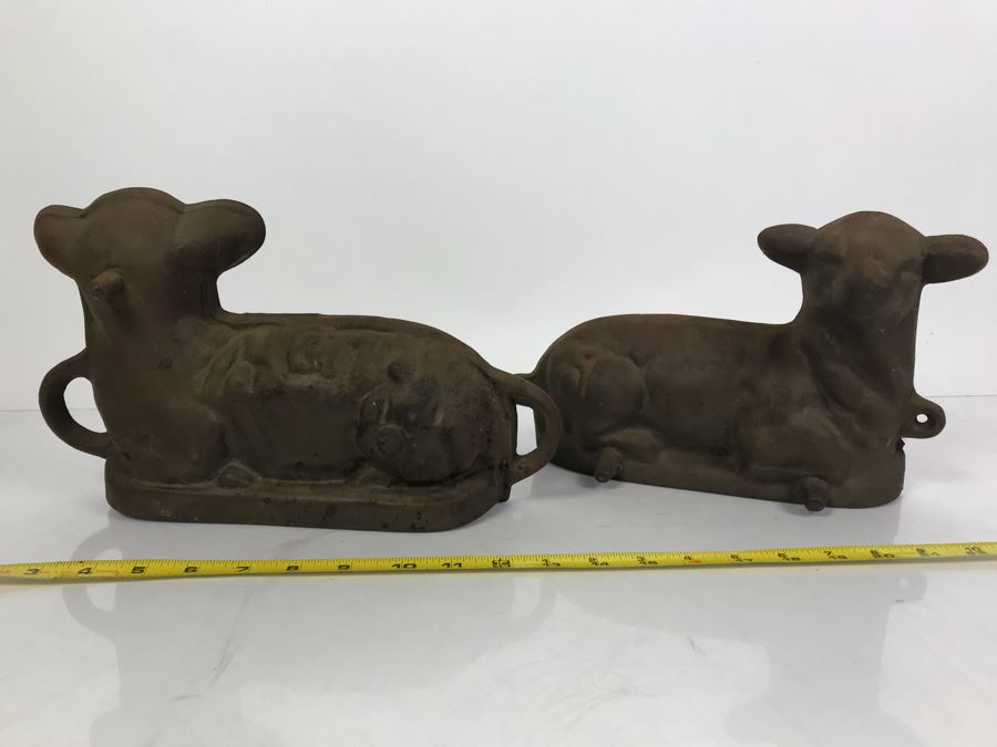 Large Vintage Cast Iron Mold Of Sheep [Photo 7]