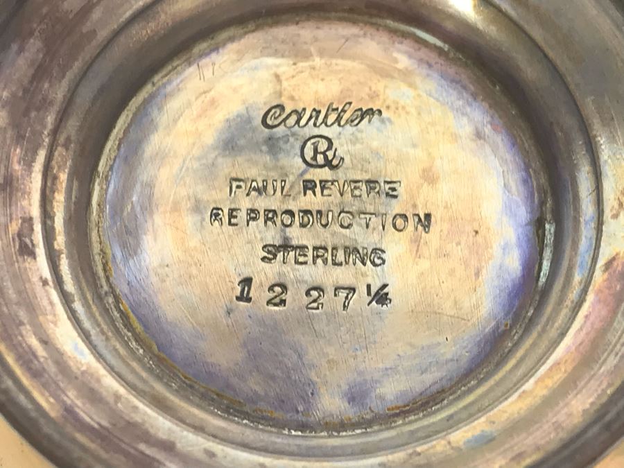 Cartier Sterling Silver Paul Revere Reproduction Trophy Cup (78.4g SS) And Monogramed Sterling Silver Fork (29g) (107.4g SS TW) [Photo 6]