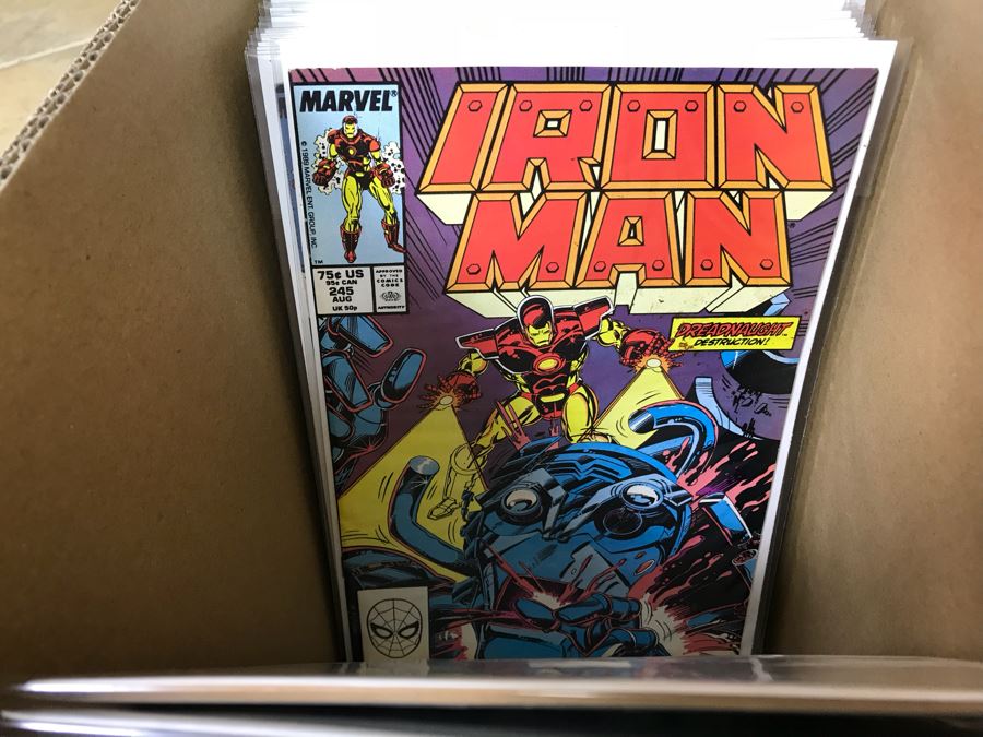 Long Box Of Vintage Comic Books - See Photos