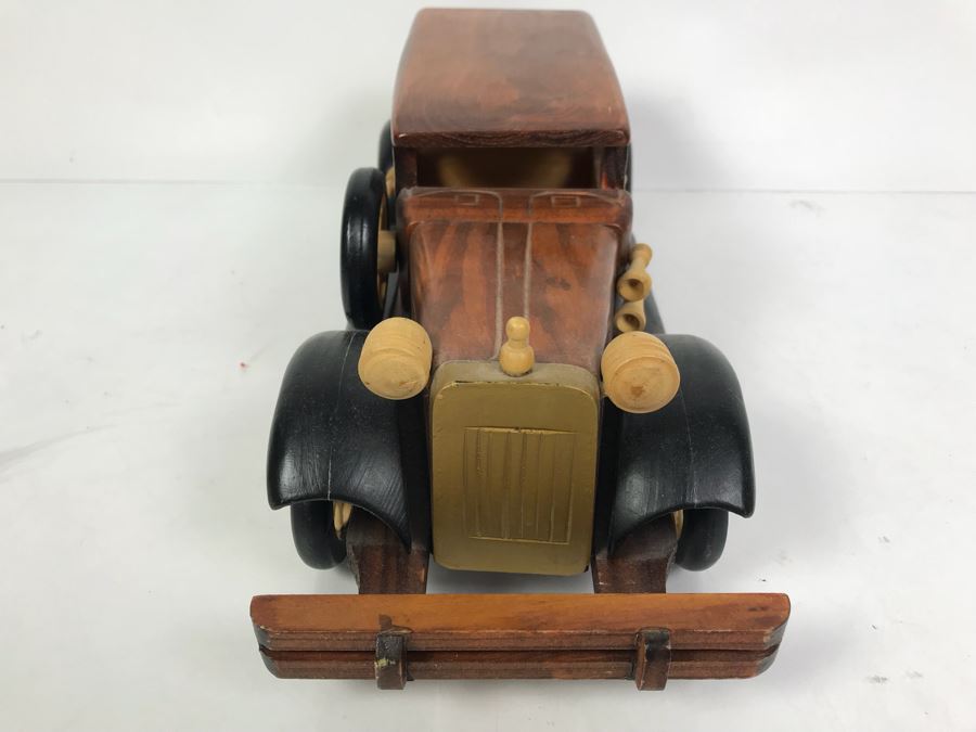 Wooden Model Of Antique Automobile Car