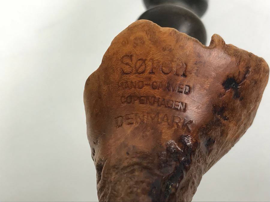 (6) Vintage Wooden Smoking Pipes With Wooden Display Stand Some Pipes Hand Made In Denmark [Photo 16]