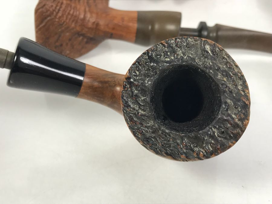 (6) Vintage Wooden Smoking Pipes With Wooden Display Stand Some Pipes Hand Made In Denmark [Photo 12]