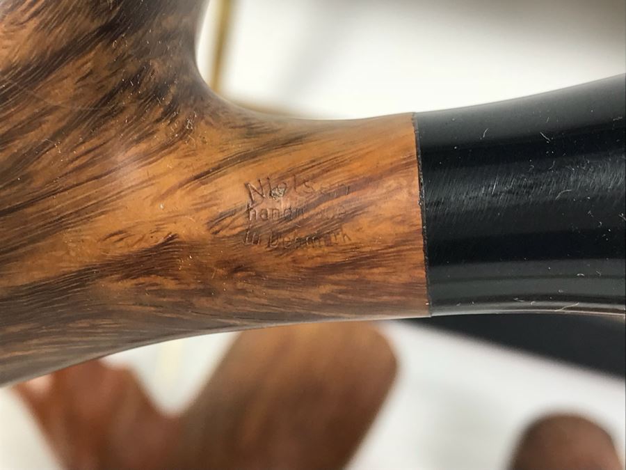 (6) Vintage Wooden Smoking Pipes With Wooden Display Stand Some Pipes Hand Made In Denmark [Photo 13]