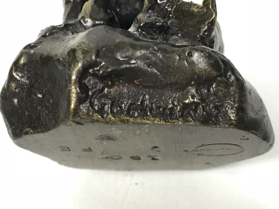 Philip Goodwin Limited Edition Bronze Sitting Bear Sculpture Calhoun's And Vintage Brass Letter Wax Seal [Photo 8]