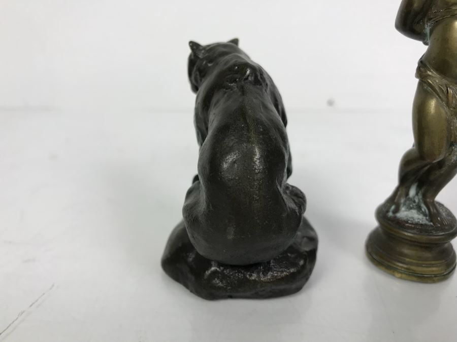 Philip Goodwin Limited Edition Bronze Sitting Bear Sculpture Calhoun's And Vintage Brass Letter Wax Seal [Photo 4]