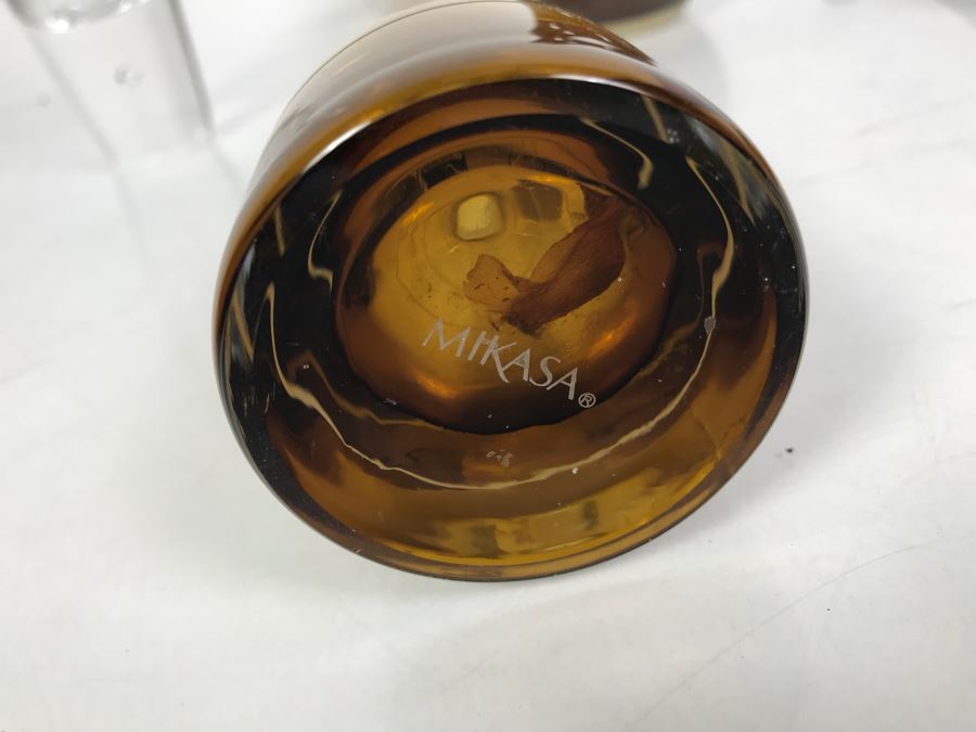 (3) Vases Including Mikasa And Brass Menorah Made In Israel [Photo 8]