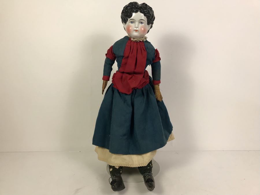 Vintage 22' Porcelain Head Doll [Photo 1]