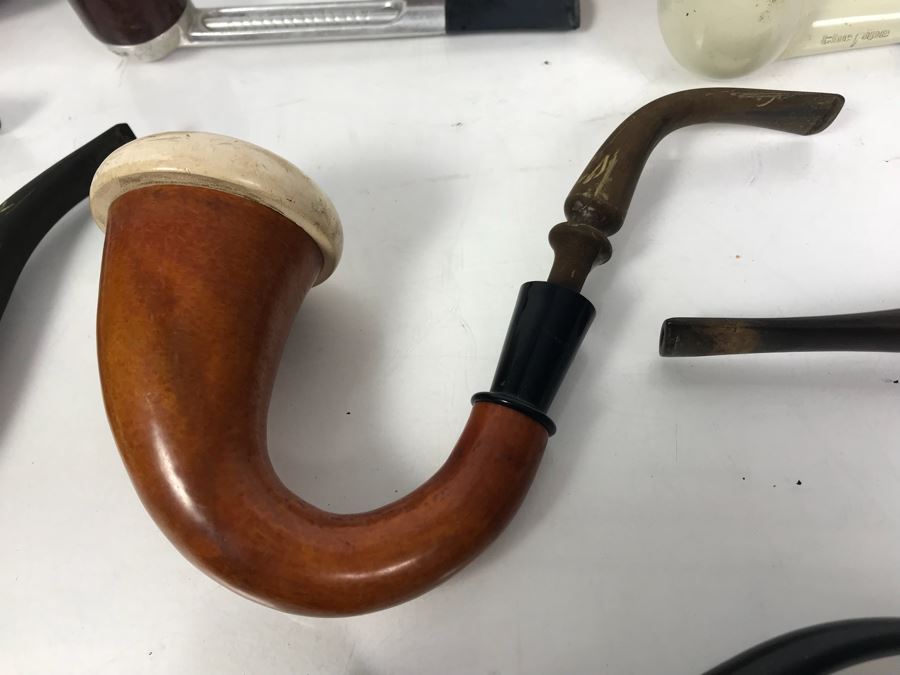 Collection Of Vintage Wooden Smoking Pipes Italian Pipes Oom Paul [Photo 6]