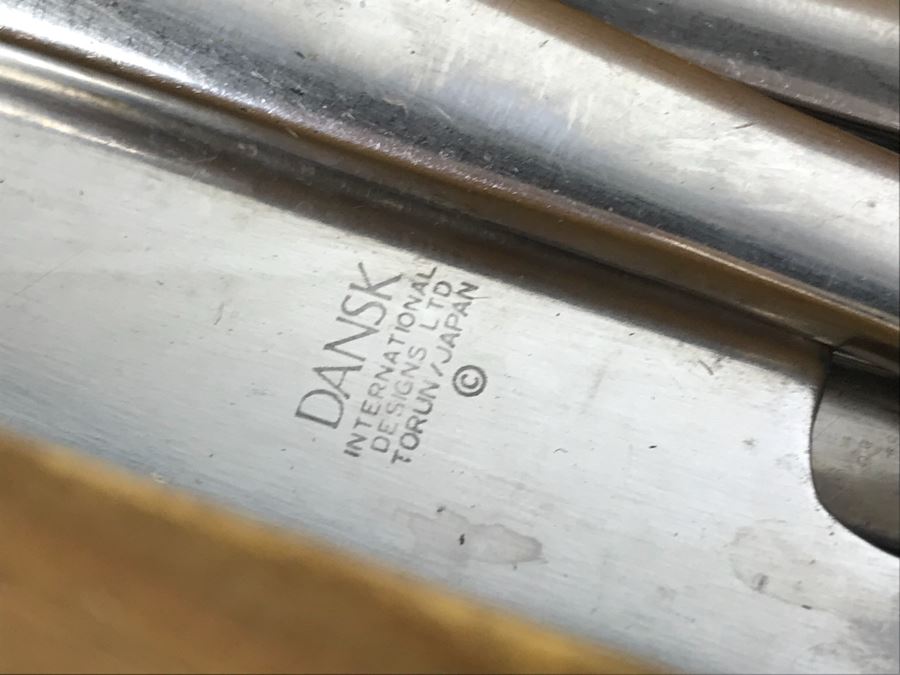 DANSK Stainless Steel Flatware Set Forks, Spoons, Knives With Wooden Silverware Storage Box [Photo 4]