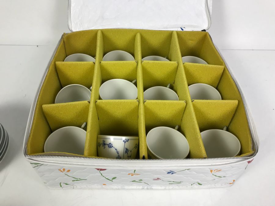 Royal Copenhagen Denmark Blue And White China Cups And Saucers With Creamer And Sugar Bowls Apx 12 Cups And 11 Saucers [Photo 15]