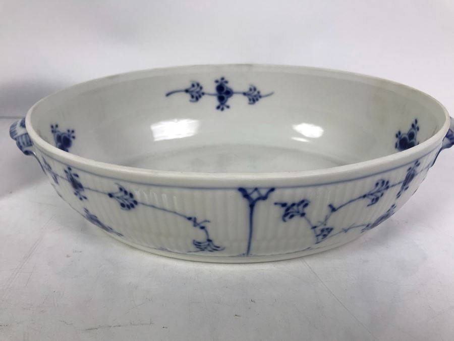 Royal Copenhagen Denmark Blue And White China Serving Platters And Casserole Dish With Lid [Photo 14]