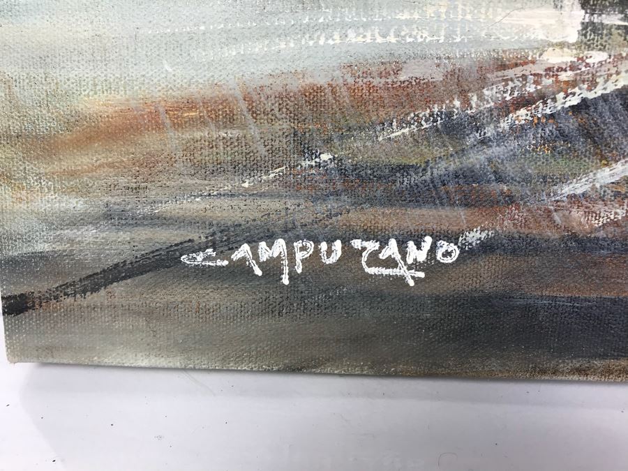 Original Nautical Oil Painting By Jose Campuzano (1918-1979) 24' X 12' [Photo 4]