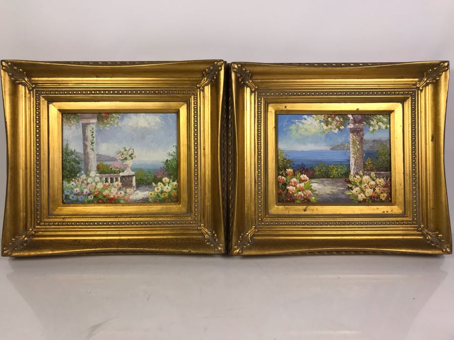 Pair Of Original Landscape Paintings Signed S. William
