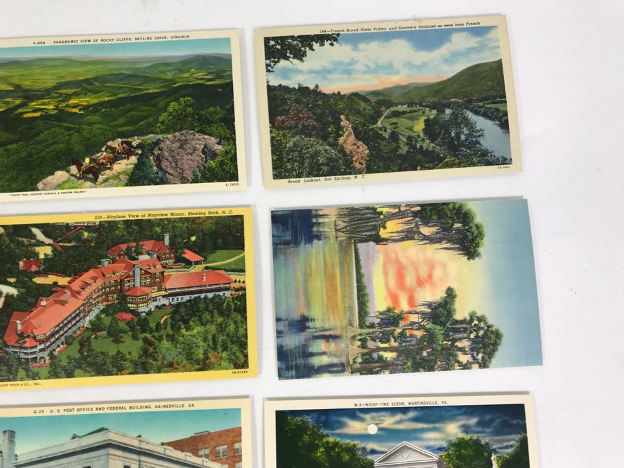 (25) Vintage Asheville Post Card Co Linen Post Cards [Photo 4]