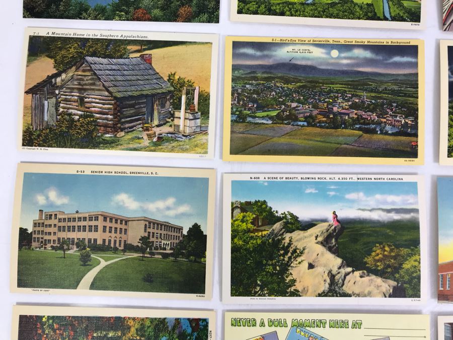 (25) Vintage Asheville Post Card Co Linen Post Cards [Photo 5]