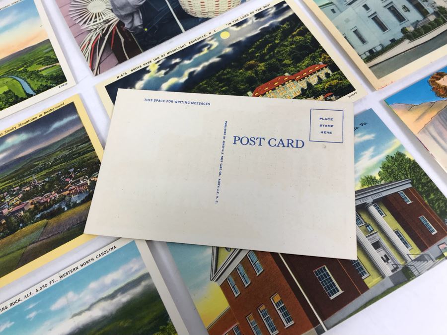 (25) Vintage Asheville Post Card Co Linen Post Cards [Photo 11]