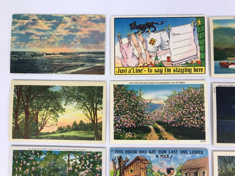 (25) Vintage Asheville Post Card Co Linen Post Cards [Photo 2]
