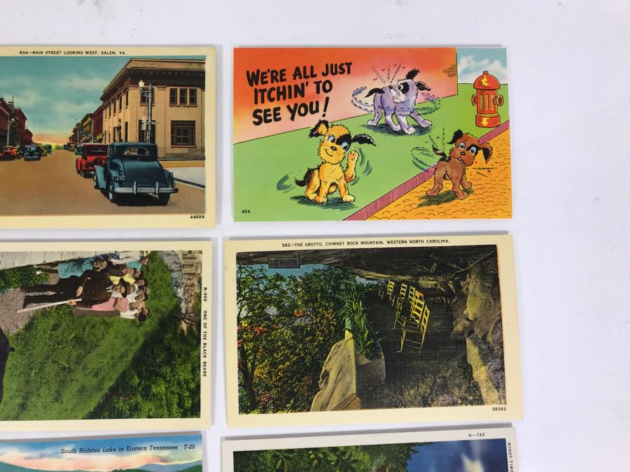 (25) Vintage Asheville Post Card Co Linen Post Cards [Photo 4]