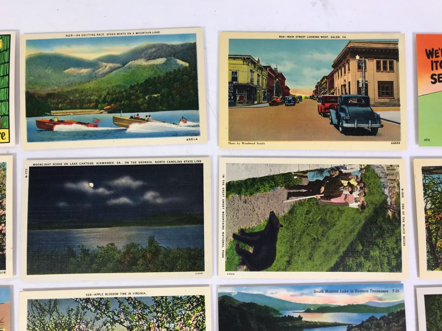 (25) Vintage Asheville Post Card Co Linen Post Cards [Photo 3]