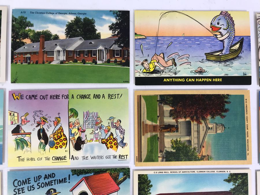 (25) Vintage Asheville Post Card Co Linen Post Cards [Photo 3]