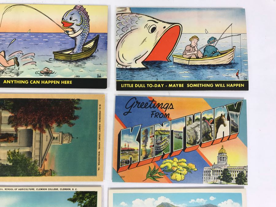 (25) Vintage Asheville Post Card Co Linen Post Cards [Photo 4]