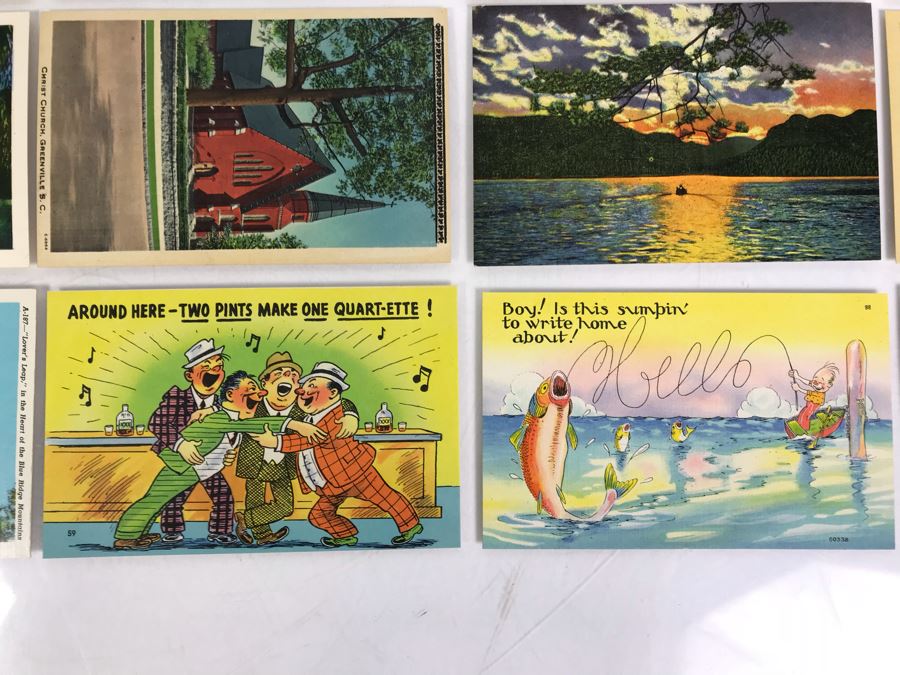 (25) Vintage Asheville Post Card Co Linen Post Cards [Photo 9]