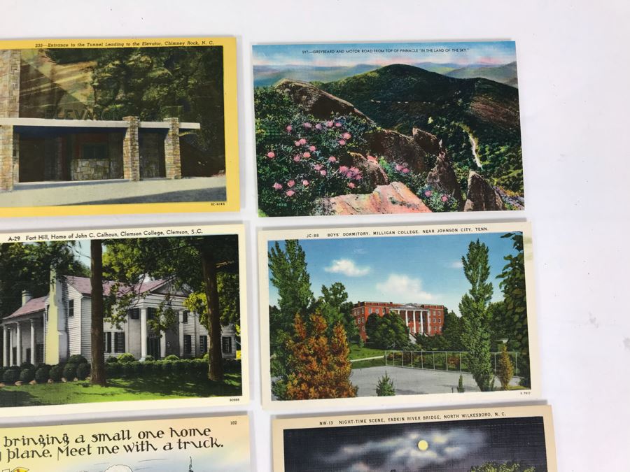 (25) Vintage Asheville Post Card Co Linen Post Cards [Photo 4]