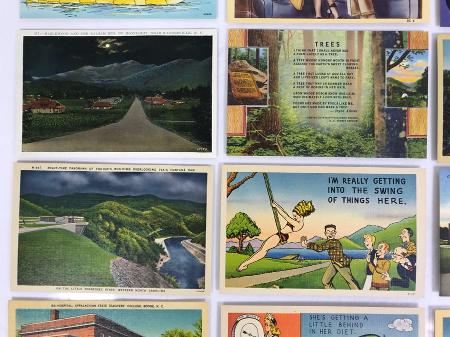 (25) Vintage Asheville Post Card Co Linen Post Cards [Photo 5]