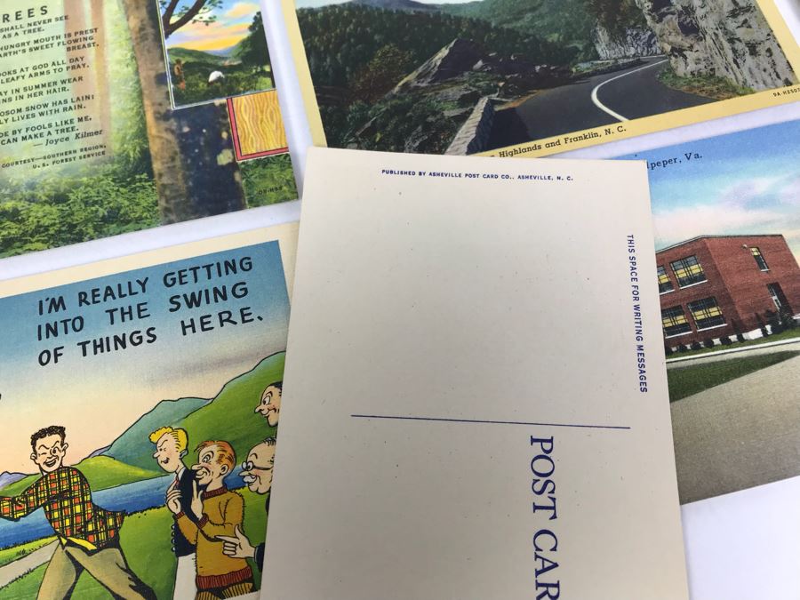 (25) Vintage Asheville Post Card Co Linen Post Cards [Photo 11]