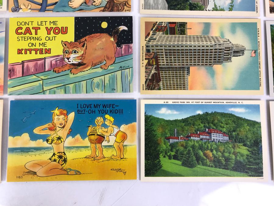 (25) Vintage Asheville Post Card Co Linen Post Cards [Photo 9]