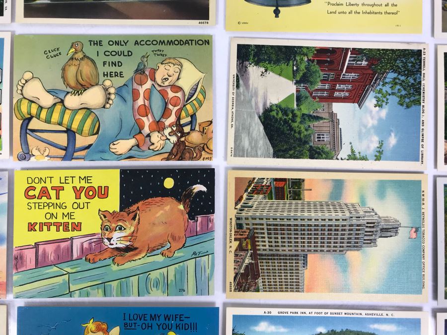 (25) Vintage Asheville Post Card Co Linen Post Cards [Photo 6]