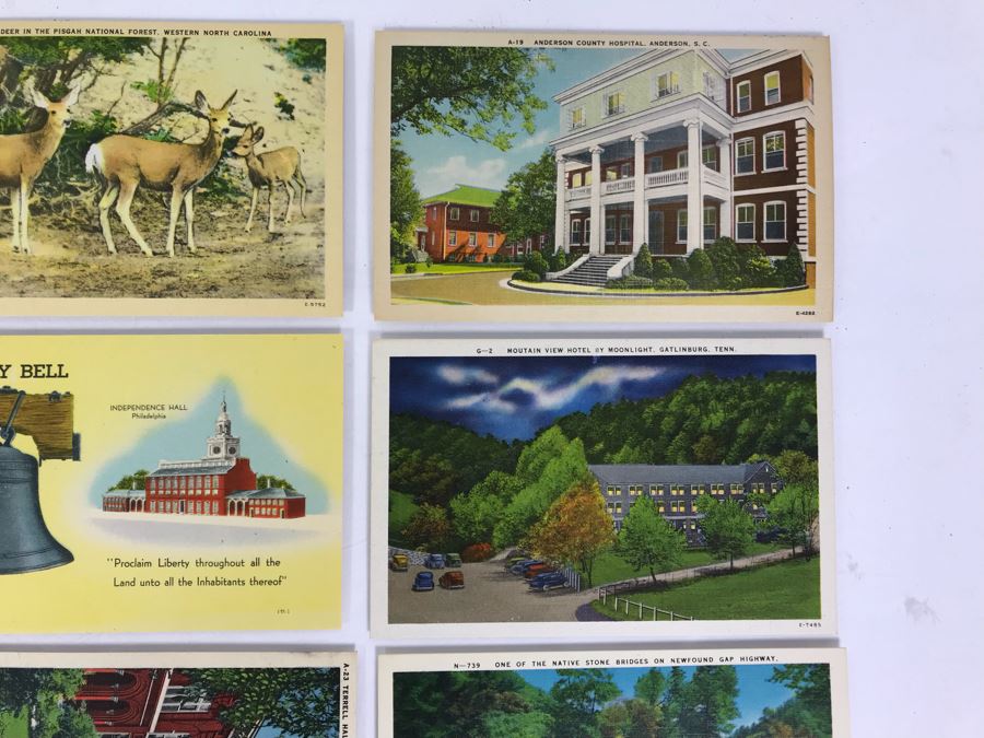 (25) Vintage Asheville Post Card Co Linen Post Cards [Photo 4]