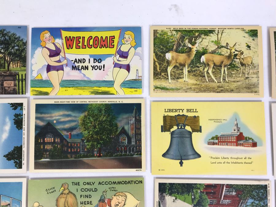 (25) Vintage Asheville Post Card Co Linen Post Cards [Photo 3]