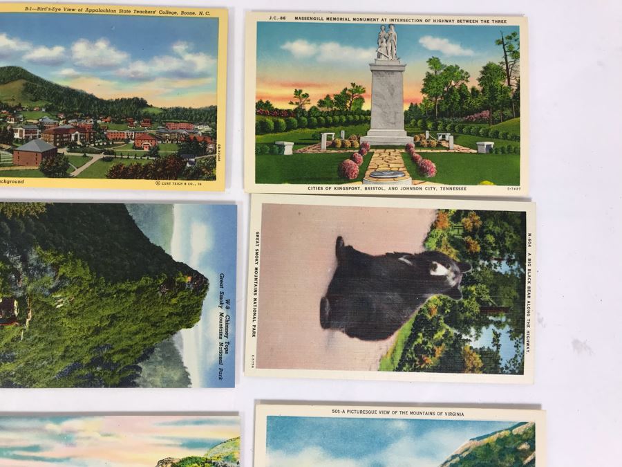 (25) Vintage Asheville Post Card Co Linen Post Cards [Photo 4]
