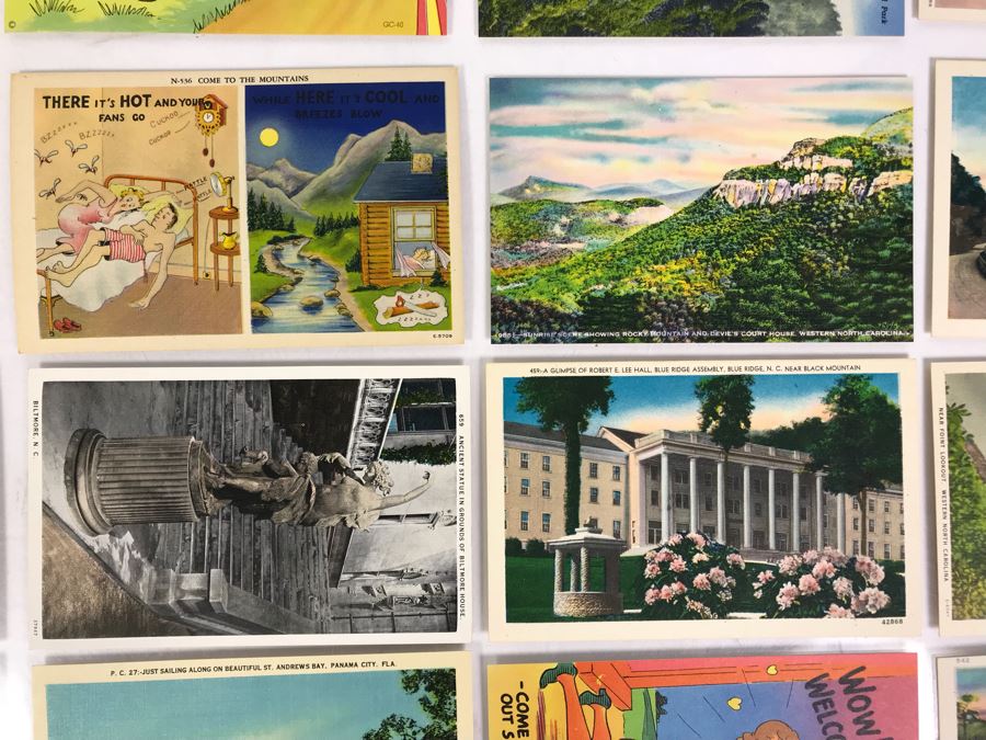 (25) Vintage Asheville Post Card Co Linen Post Cards [Photo 6]