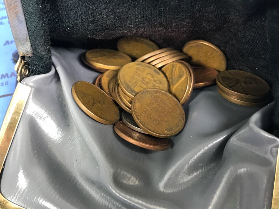 Coin Collection Lincoln Cents And Wheat Pennies With Coin Display Books