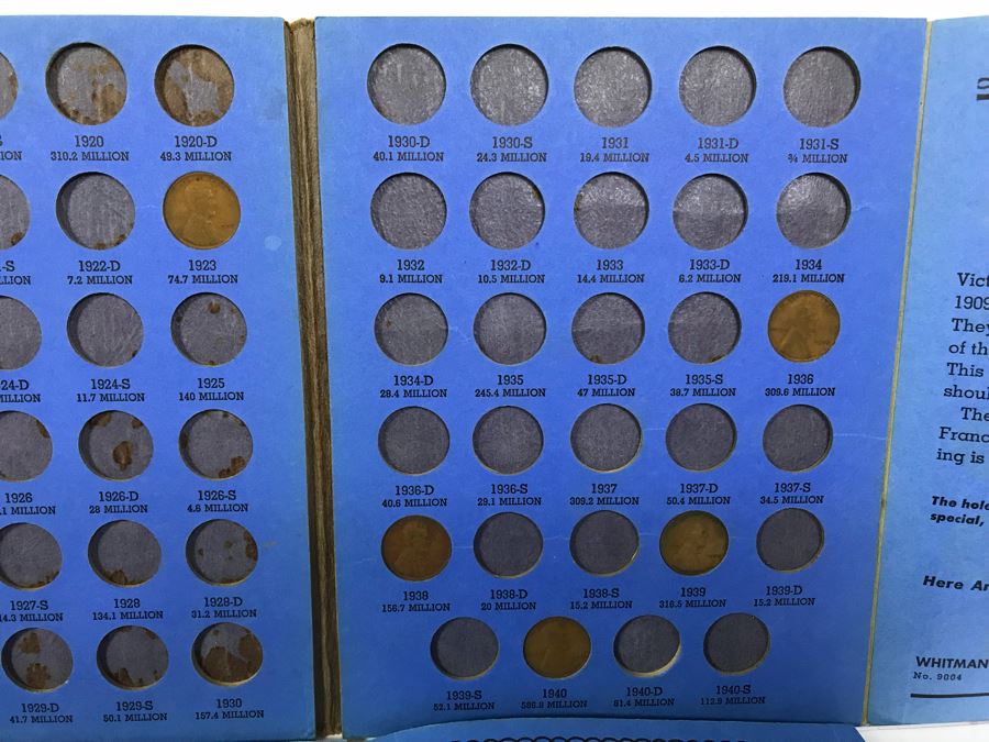 Coin Collection Lincoln Cents And Wheat Pennies With Coin Display Books [Photo 22]