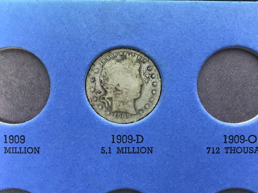 Coin Collection Buffalo Nickel, Barber, Liberty Head 'Morgan' Quarters With Coin Display Books [Photo 6]
