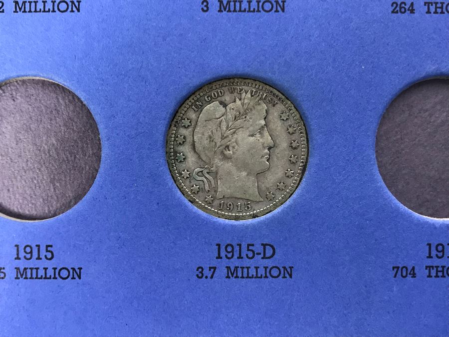 Coin Collection Buffalo Nickel, Barber, Liberty Head 'Morgan' Quarters With Coin Display Books [Photo 9]