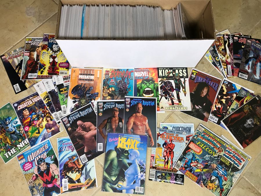 Long Box Of Vintage Comic Books - See Photos [Photo 1]