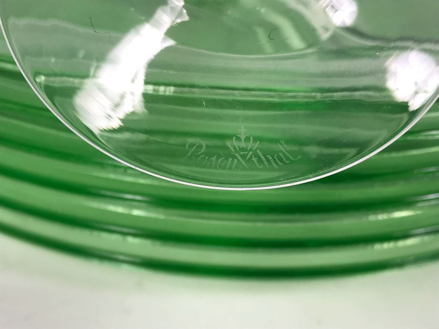 Rosenthal Stemware Glasses And Divided Green Glass Luncheon Plates [Photo 13]