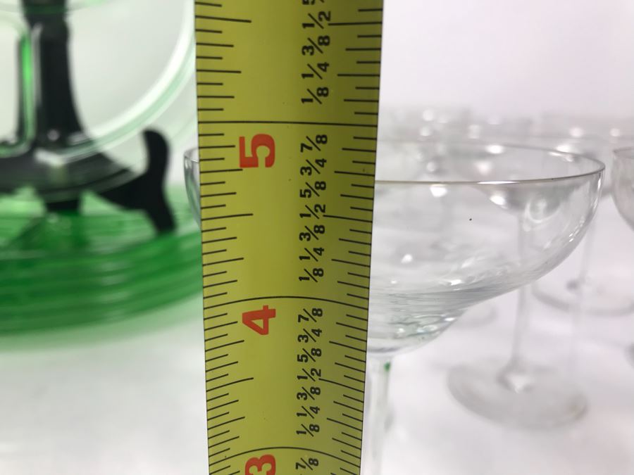 Rosenthal Stemware Glasses And Divided Green Glass Luncheon Plates [Photo 9]