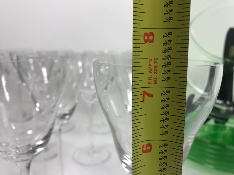 Rosenthal Stemware Glasses And Divided Green Glass Luncheon Plates [Photo 8]