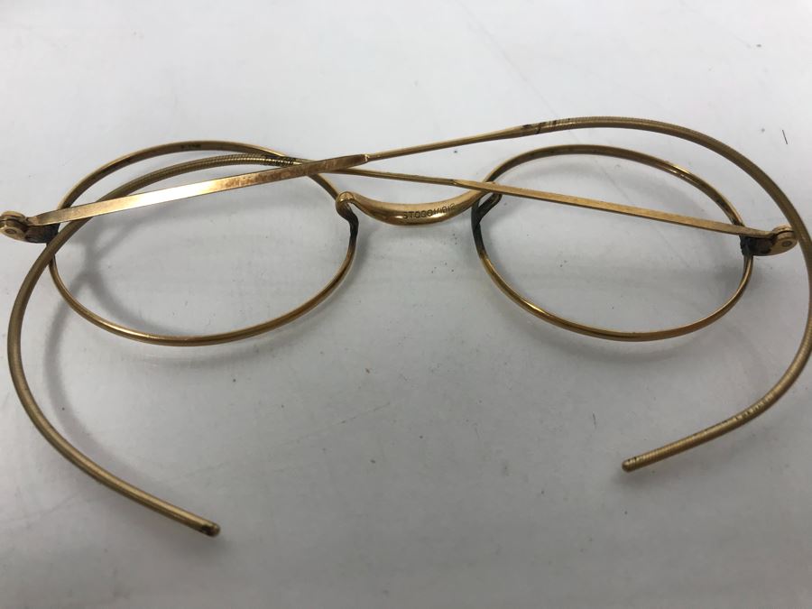 Collection Of Men's Cufflinks, Tie Pins, Buttoncuff Button Covers, Vintage Eyeglass Frames, Herend Hungary Bird Figurine [Photo 7]