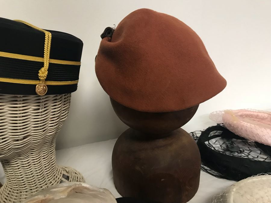 (19) Vintage Women's Hats And Military Hat [Photo 5]