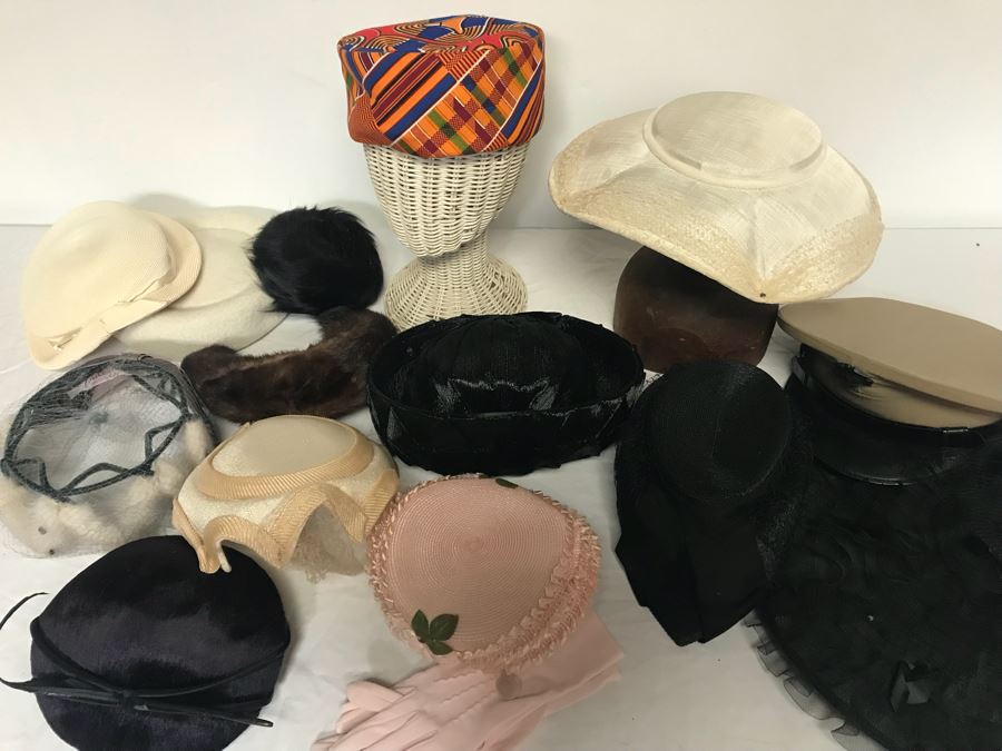 (12) Vintage Women's Hats And Marine Corps Hat [Photo 15]