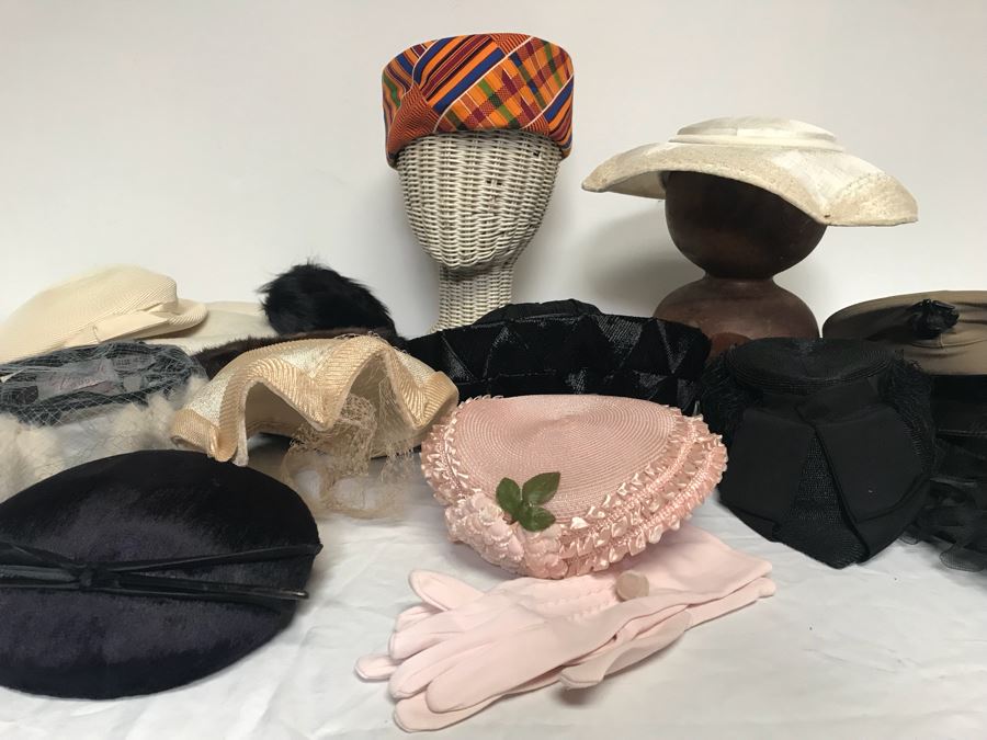 (12) Vintage Women's Hats And Marine Corps Hat [Photo 2]